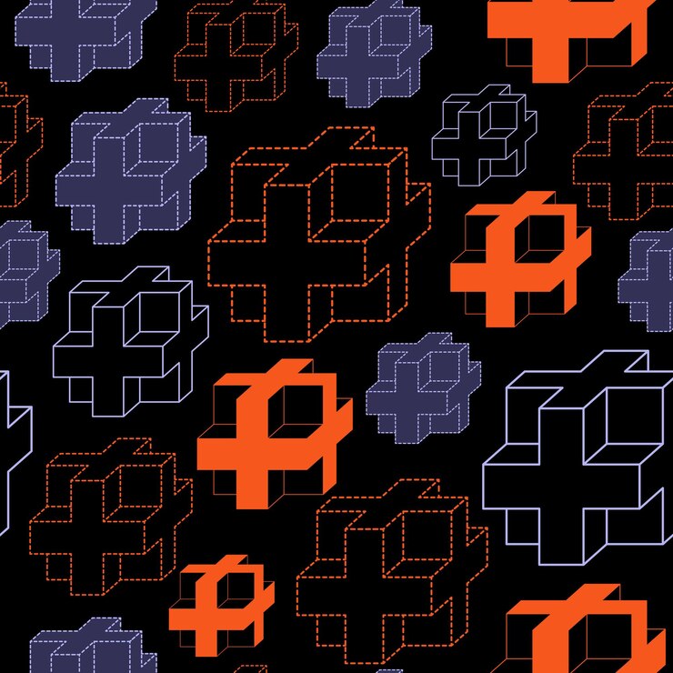 Vector patrón sin costuras futurista del año 2000