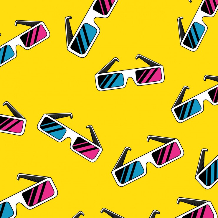Vector patrón sin costuras de gafas accesorio de estilo retro de los noventa