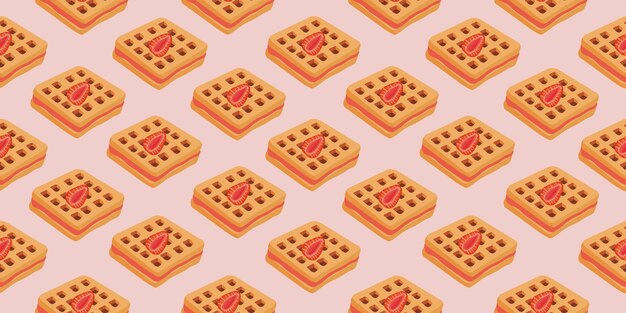 Patrón sin costuras con gafas y fresas Ilustración vectorial de gafas pasteles para el desayuno bocadillos dulces Vector