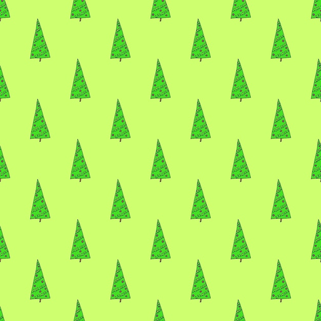 Patrón sin costuras con geometría mínima escandinava árbol de Navidad garabateo para papel de embalaje de impresión decorativa tarjetas de felicitación y tela