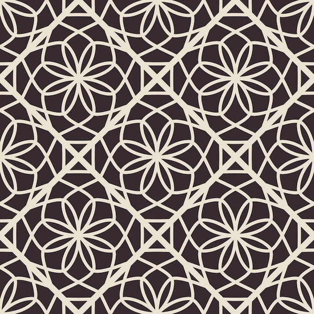 Vector patrón sin costuras geométrico árabe vectorial