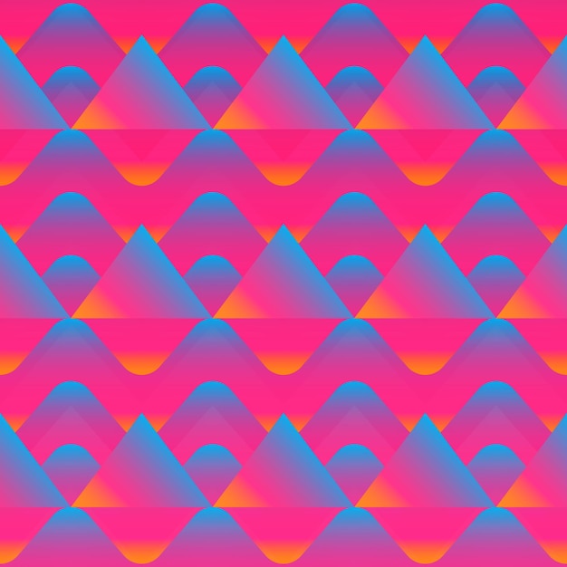 Patrón sin costuras geométrico de color rosa con efecto grunge