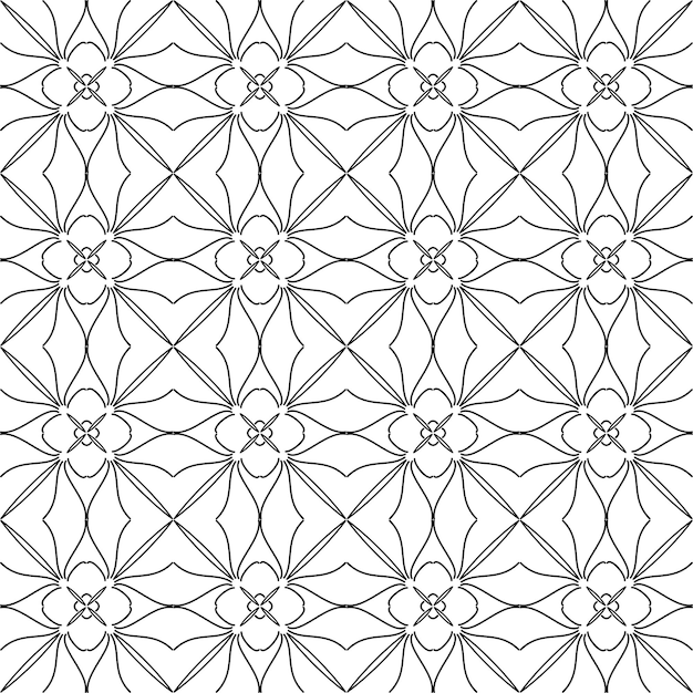 Patrón sin costuras geométrico Ornamento cuadrado negro monocromático sobre fondo transparente