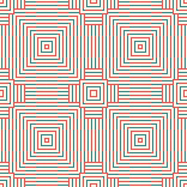 Patrón sin costuras geométrico rayado abstracto con diferentes formas. Mosaico, fondo de azulejo