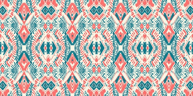 Un patrón sin costuras geométrico tribalgeométrico batik ikat estilo azteca patrón sin costura étnico boho