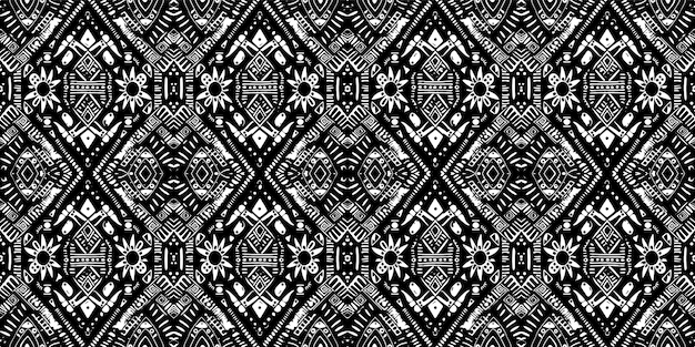 Un patrón sin costuras geométrico tribalgeométrico batik ikat estilo azteca patrón sin costura étnico boho
