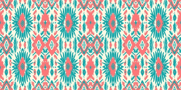 Un patrón sin costuras geométrico tribalgeométrico batik ikat estilo azteca patrón sin costura étnico boho