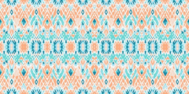 Un patrón sin costuras geométrico tribalgeométrico batik ikat estilo azteca patrón sin costura étnico boho