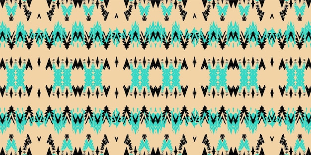 Un patrón sin costuras geométrico tribalgeométrico batik ikat estilo azteca patrón sin costura étnico boho