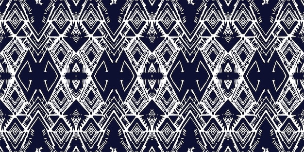 Un patrón sin costuras geométrico tribalgeométrico batik ikat estilo azteca patrón sin costura étnico boho