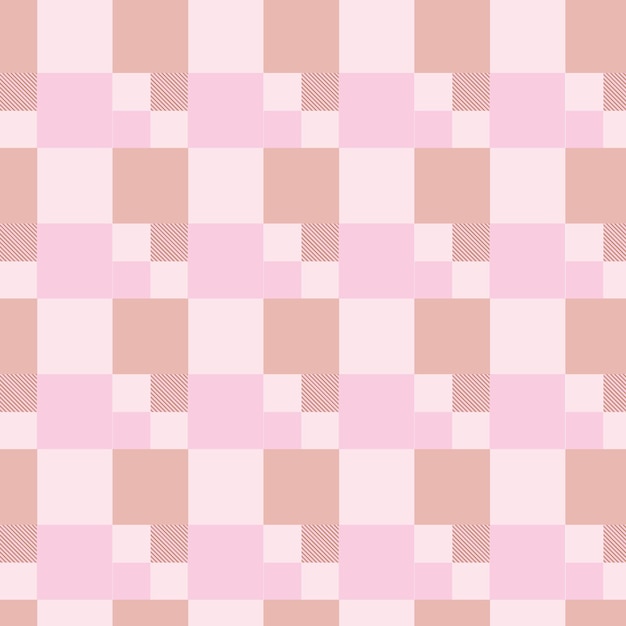 patrón sin costuras de gingham a cuadros rosado