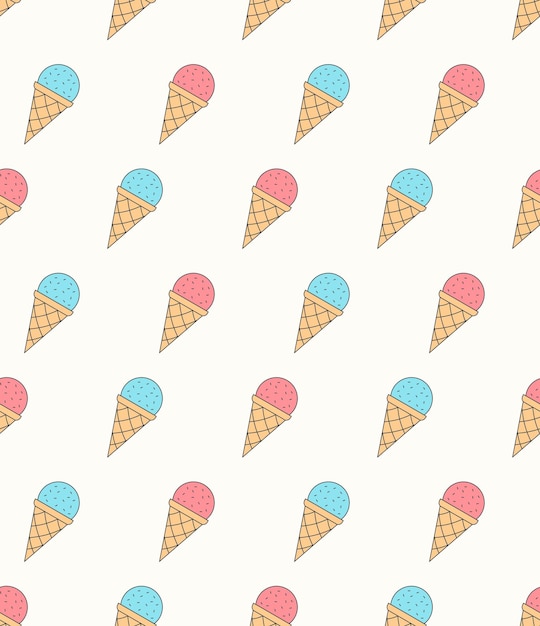 Patrón sin costuras de helado