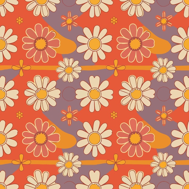 Patrón sin costuras con hermosas flores