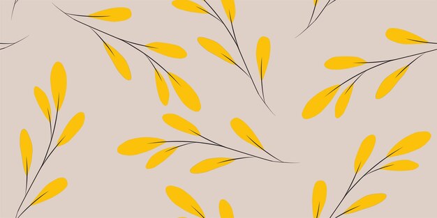 Patrón sin costuras hermosas hojas vectorial collage impresión contemporánea plantilla de moda
