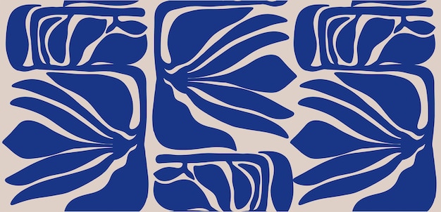 Patrón sin costuras hermoso vector de flores Collage impresión contemporánea plantilla de moda