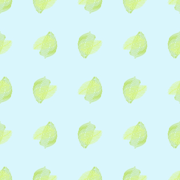 Patrón sin costuras de hoja de palma abstracta con estampado de follaje dibujado a mano. Fondo de selva simple. Ilustración vectorial para estampados textiles de temporada, telas, pancartas, telones de fondo y fondos de pantalla.