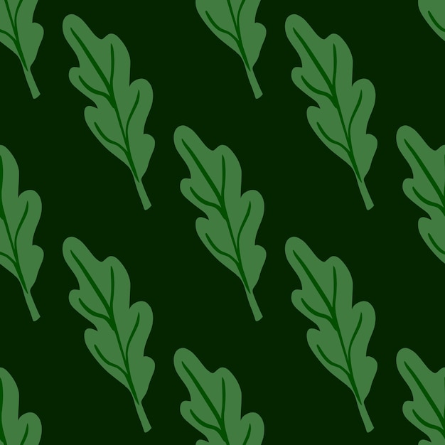 Patrón sin costuras de hoja de roble. fondo de la planta. Textura repetida en estilo garabato para tela, papel de envolver, papel tapiz, tejido. ilustración vectorial