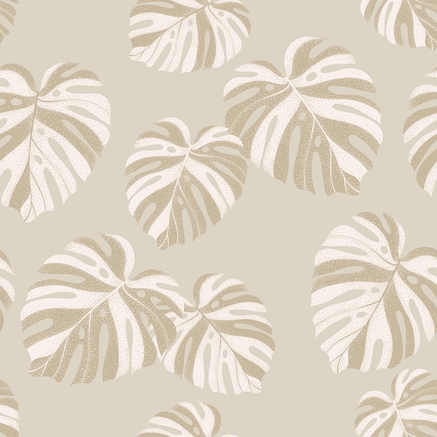 Patrón sin costuras con hojas de monstera tropical