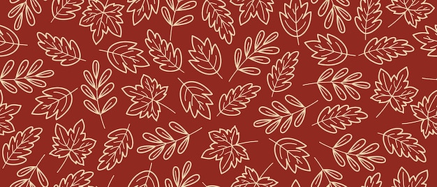 Patrón sin costuras con hojas de otoño Ideal para papel tapiz, papel regalo, textiles, tarjetas de felicitación
