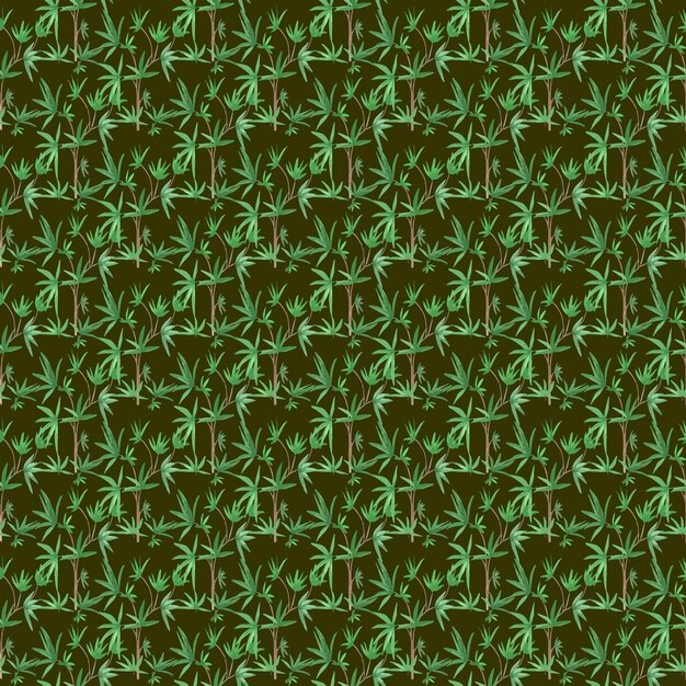 Patrón sin costuras con hojas de primavera Fondo botánico Patrón verde para papel tapiz o tela