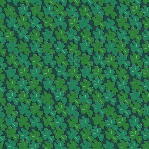 El patrón sin costuras de las hojas de trébol verde