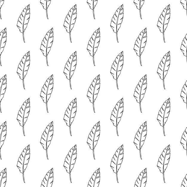 Patrón sin costuras con hojas tropicales garabateo para impresión decorativa papel de embalaje tarjetas de felicitación papel tapiz y tela