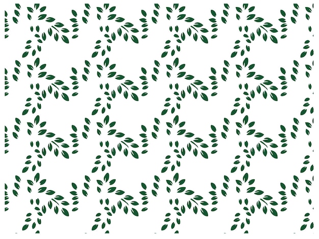 un patrón sin costuras de hojas verdes sobre un fondo blanco