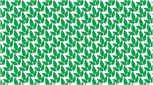 un patrón sin costuras con hojas verdes sobre un fondo blanco