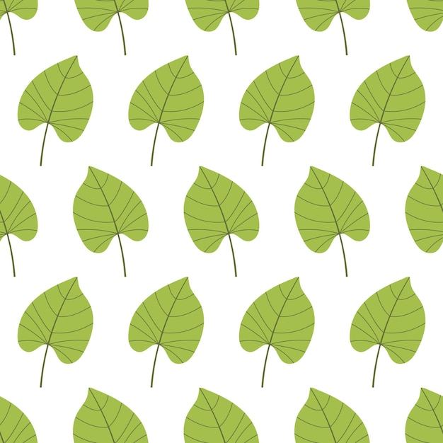 Patrón sin costuras con hojas verdes tropicales Plantas de la selva repiten el patrón vectorial aislado en blanco