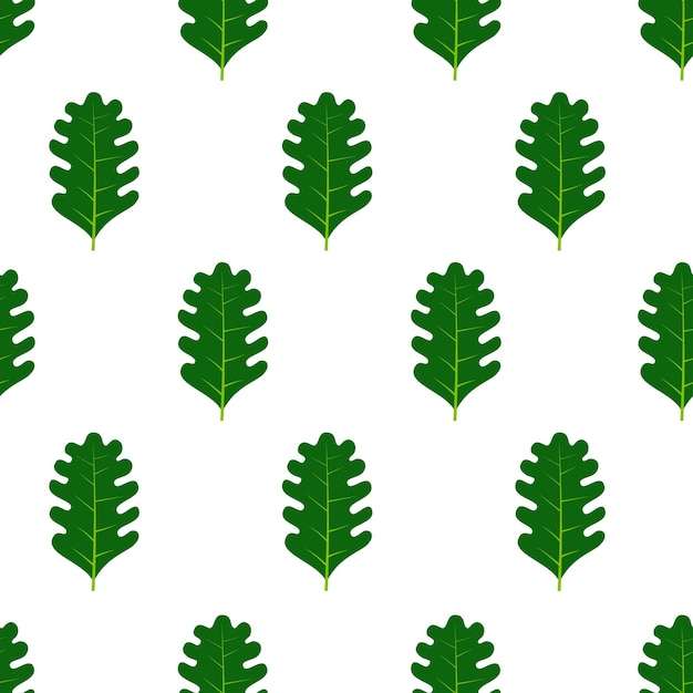Patrón sin costuras con hojas verdes de verano Ilustración vectorial xA