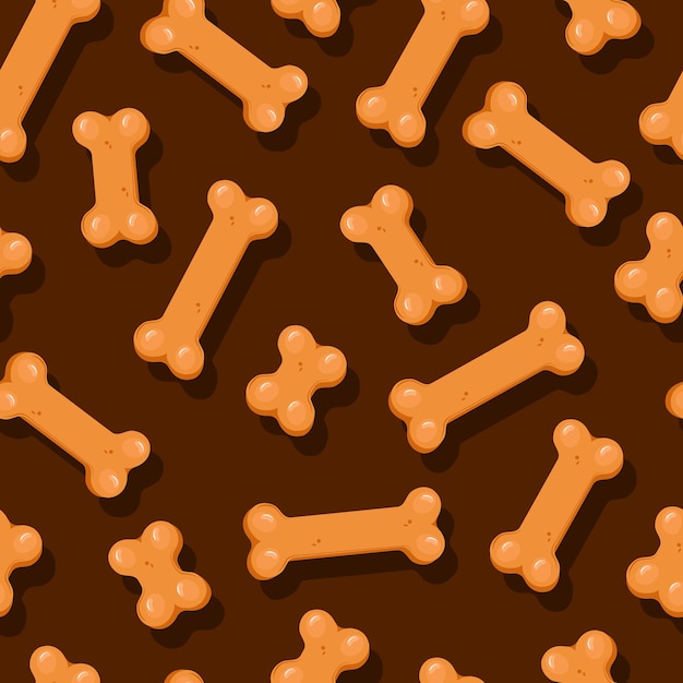 Patrón sin costuras de hueso de galleta de perro Tratar para animales Diseño de empaque