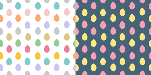 Patrón sin costuras con huevos de Pascua dibujados a mano ilustración vectorial colorida