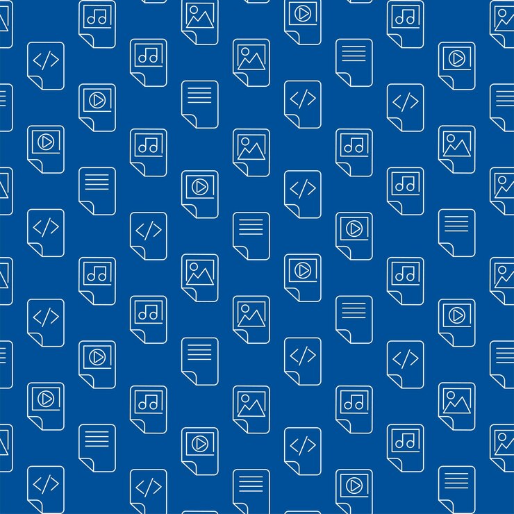Vector patrón sin costuras con iconos de carpetas de archivos de documentos