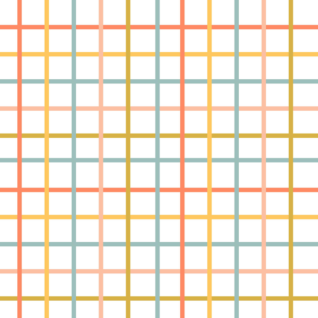 Patrón sin costuras de una jaula de colores brillantes en un estilo de dibujos animados