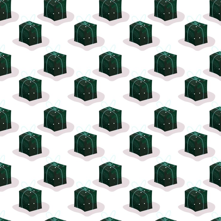 Vector patrón sin costuras jpeg eps ai png regalos de regalo de año nuevo navidad