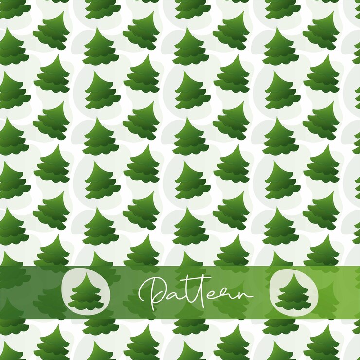 Vector patrón sin costuras jpeg png eps ilustración vectorial c árboles de cristmas