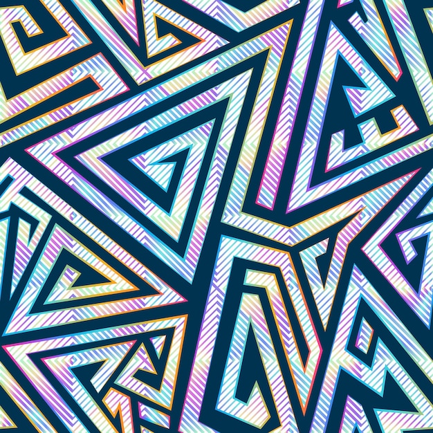 Patrón sin costuras de laberinto abstracto
