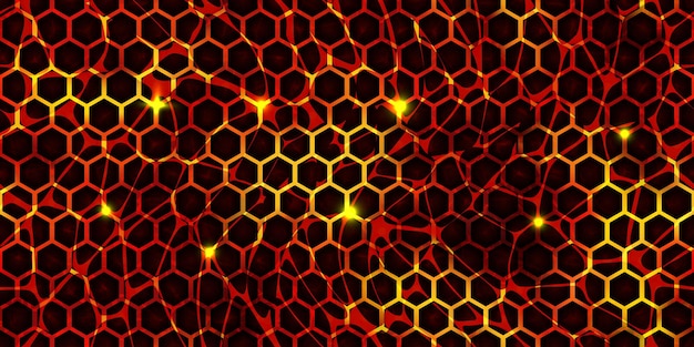 Patrón sin costuras de lava volcánica con textura de piedras de panal