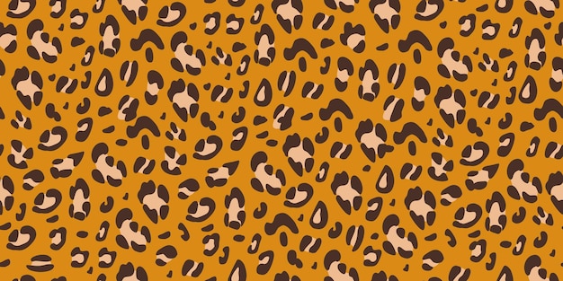 Patrón sin costuras de leopardo marrón Estampado animal para papel de tela