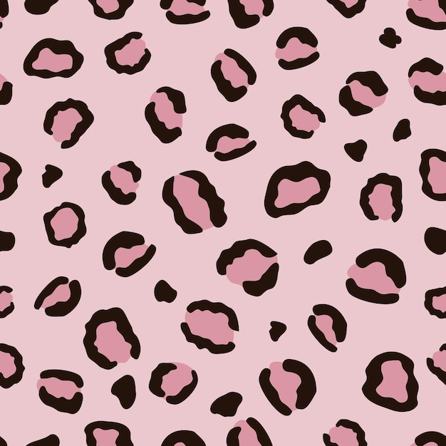 Patrón sin costuras de leopardo sobre un fondo rosa papel tapiz animal Ilustración vectorial para papel tapiz tela scrapbooking paking y otro diseño textil