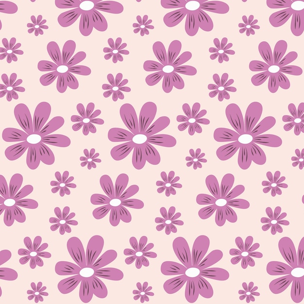 Patrón sin costuras con lindas flores de lila Impresión de verano Patrón para cubierta de embalaje de tela