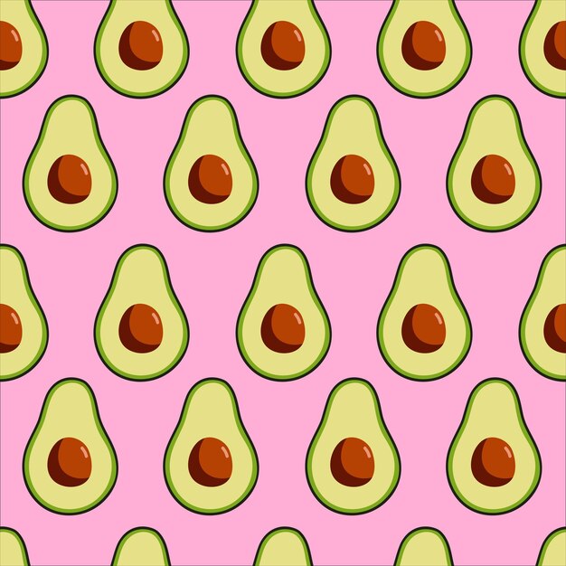 patrón sin costuras lindo aguacate