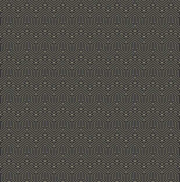 Patrón sin costuras de líneas conectadas al azar para el diseño creativo de texturas textiles
