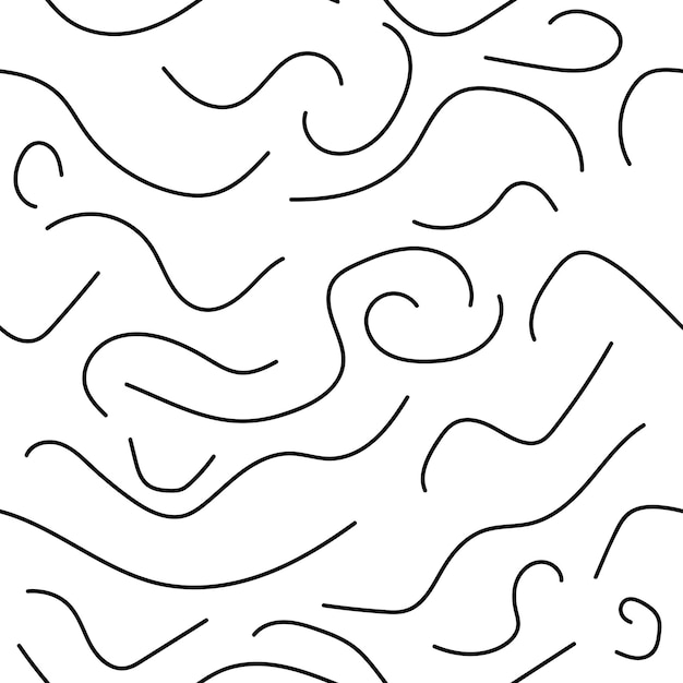 Patrón sin costuras con líneas dibujadas a mano Doodle Vector