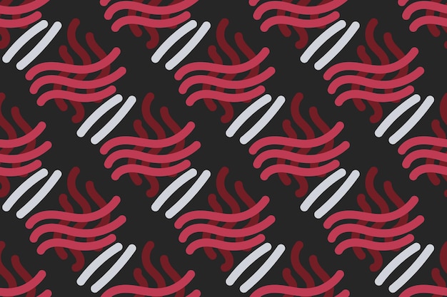 Patrón sin costuras con líneas onduladas abstractas Ilustración vectorial