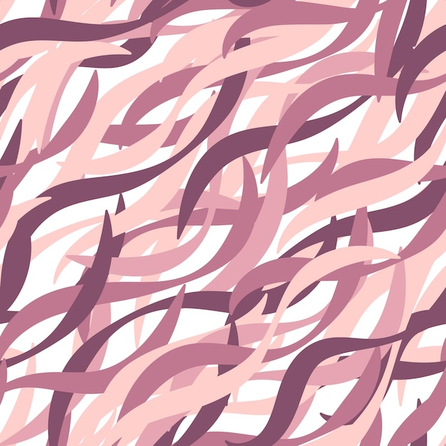 Patrón sin costuras líneas onduladas suaves abstractas en colores pastel rosa Textil de impresión de verano