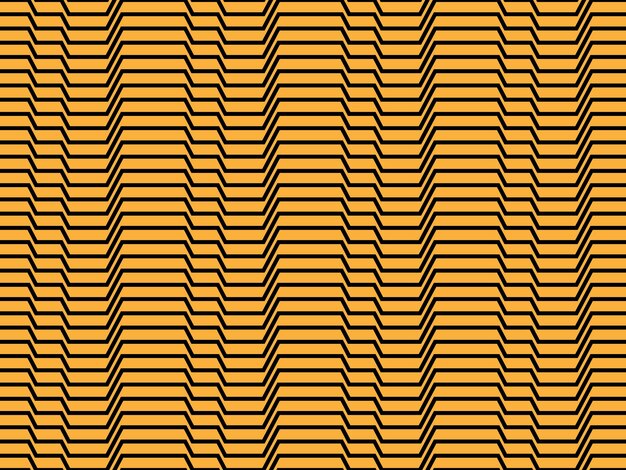 Patrón sin costuras de líneas quebradas Efecto óptico Ilustración vectorial simple