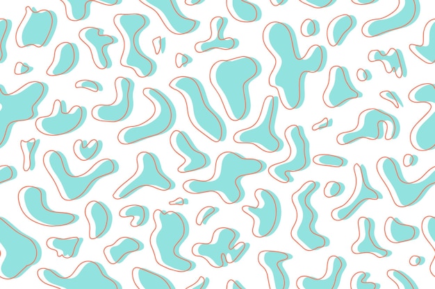 Patrón sin costuras de manchas de colores de líquido orgánico Manchas abstractas Diseño plano de vector Ilustración vectorial