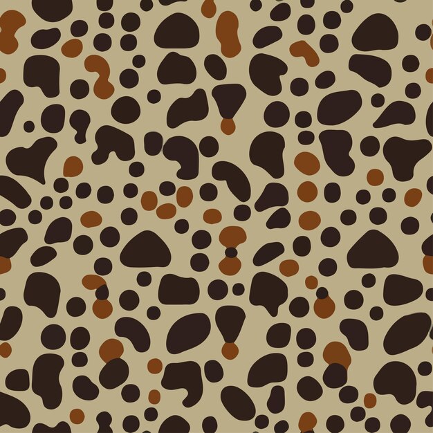 Patrón sin costuras con manchas de leopardo realistas