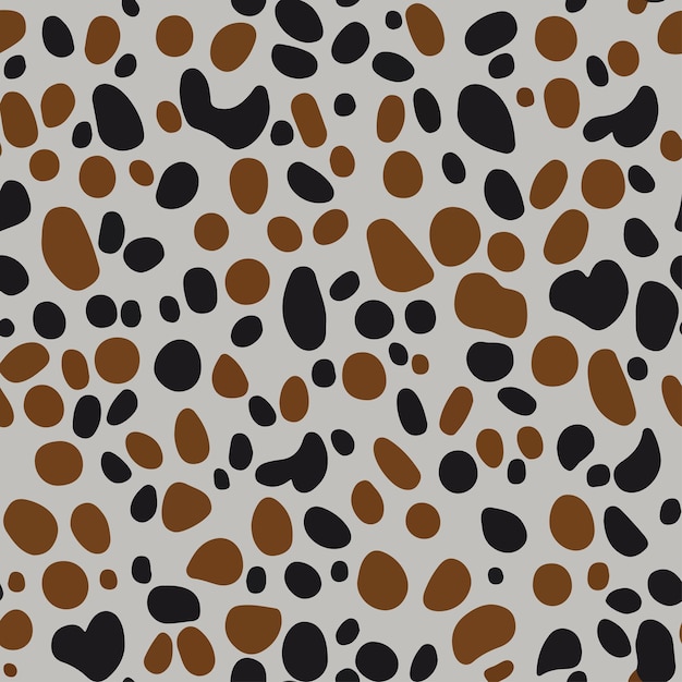 Patrón sin costuras con manchas de leopardo realistas